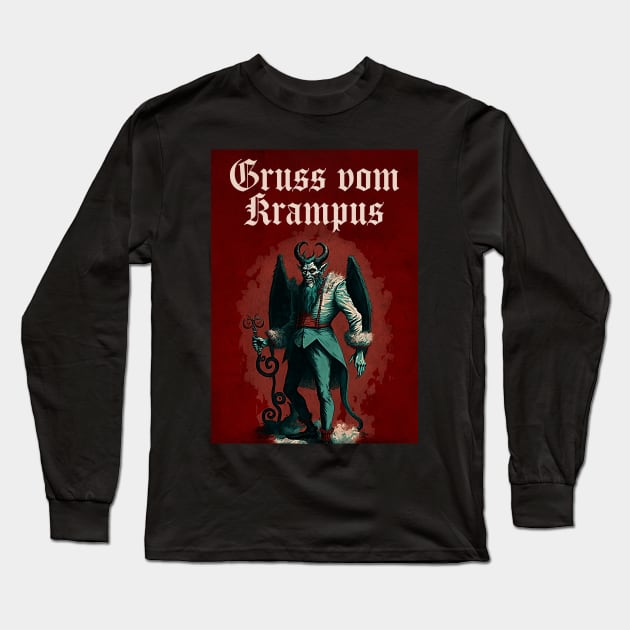 Gruss Vom Krampus Long Sleeve T-Shirt by n23tees